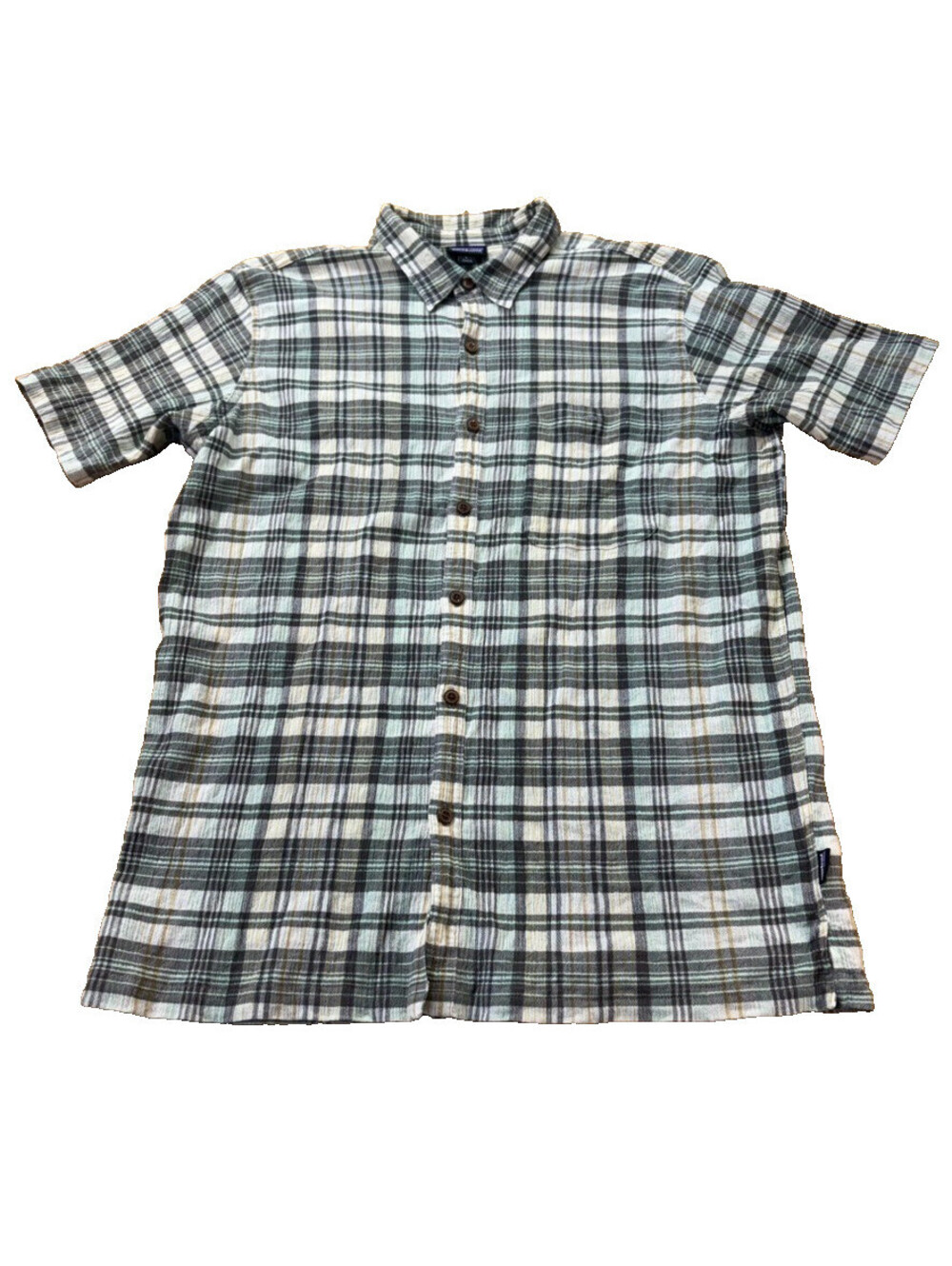Patagonia Short Sleeve Button Up Shirt Mens L Plaid Gorpcore